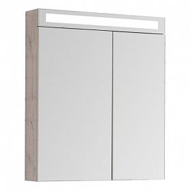 Шкаф-зеркало Dreja Max 70, с подсветкой, цвет дуб кантри - фото 1
