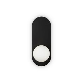 Бра Maytoni Bao MOD419WL-01B, арматура черная, профиль стекло белое - фото 1