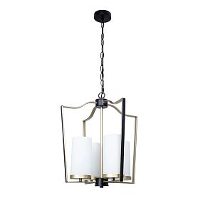 Подвесная люстра Arte Lamp Nuvola A7017SP-4BK, арматура черная, плафон стекло белое - фото 1