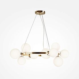 Подвесной светильник Maytoni Dallas MOD545PL-11BS, арматура золото, плафон стекло матовое белое - фото 1