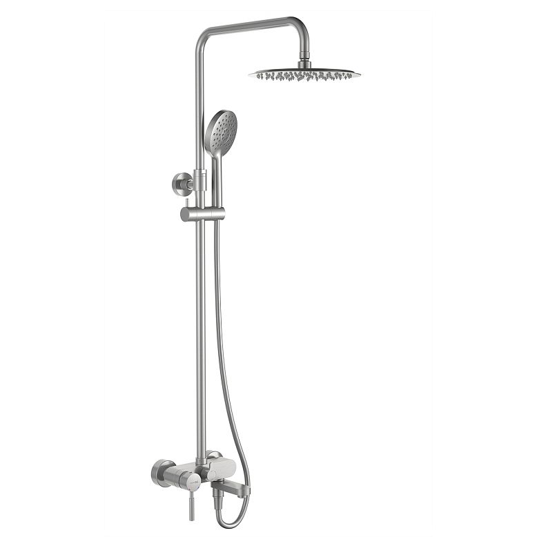 Душевая стойка WasserKRAFT A14201, с верхним душем, смесителем, цвет хром