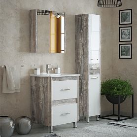 Мебель для ванной Corozo Верона 65, цвет белый / антик - фото 1