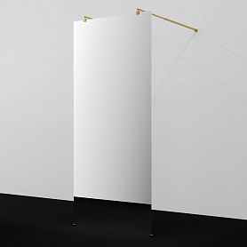 Душевая перегородка WasserKRAFT Vechte 60W44PG-MR 100x200, стекло зеркальное, профиль графит - фото 1