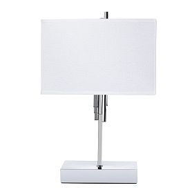 Декоративная настольная лампа Arte Lamp Julietta A5037LT-2CC, арматура хром, плафон ткань белый - фото 1