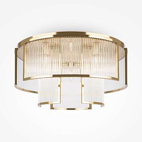 Потолочный светильник Maytoni Frame MOD174CL-09G, арматура золото, профиль стекло прозрачное - фото 1