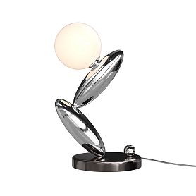 Настольный светильник Maytoni Resonance MOD482TL-L6PT3K, арматура платина, профиль стекло белое - фото 1