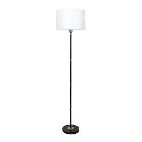 Торшер Arte Lamp Jamie A4090PN-1BK, арматура черный, плафон ткань белая - фото 1
