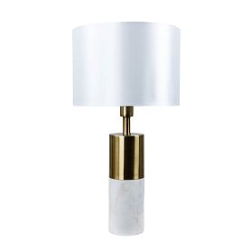 Декоративная настольная лампа Arte Lamp Tianyi A5054LT-1PB, арматура полированная медь, плафон ткань белая - фото 1