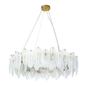Подвесная люстра Arte Lamp Evie A4052SP-12SG, арматура матовое золото, плафон стекло белое - фото 1
