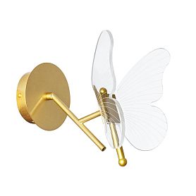 Настенный светильник Arte Lamp Darcy A2187AP-1GO, арматура золото, плафон акрил прозрачный - фото 1