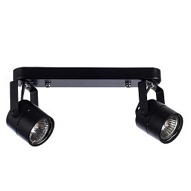 Спот Arte Lamp Mizar A1311PL-2BK, арматура черная, плафон металл черный - фото 1