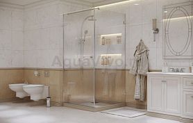 Душевой уголок Ambassador Abner 10011102 L 100x100, левый, стекло прозрачное, профиль хром глянцевый - фото 1