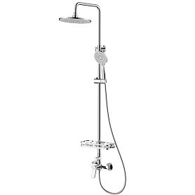 Душевая стойка Lemark Ortus LM11360C, с верхним душем, смесителем, цвет хром - фото 1