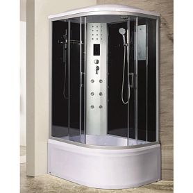 Душевая кабина River Dunay 110/80/44 ТН L 110x80, левая, стекло тонированное, профиль хром матовый - фото 1