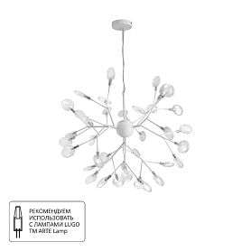Подвесная люстра Arte Lamp Candy A7274SP-36WH, арматура белая, плафон пластик прозрачный - фото 1