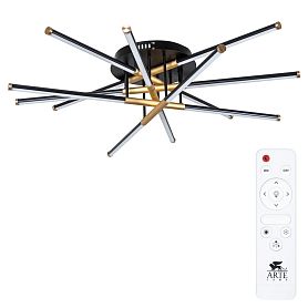 Потолочная люстра Arte Lamp Fernando A2199PL-6BK, арматура черный, плафон акрил белый - фото 1
