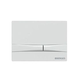 Кнопка смыва Berges Novum F4 040054 для унитаза, цвет белый Soft Touch - фото 1
