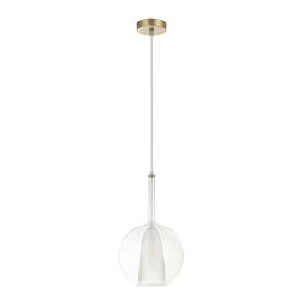 Подвесной светильник Arte Lamp Gala A2725SP-1SG, арматура матовое золото, плафон стекло белое/прозрачное - фото 1