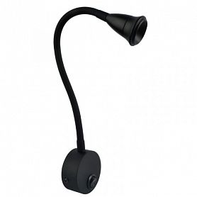 Бра Arte Lamp Twist A7603AP-1BK, арматура цвет черный, плафон/абажур пластик, цвет черный - фото 1