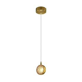 Подвесной светильник Maytoni Mind MOD299PL-L10BS3K, арматура латунь, профиль стекло янтарное - фото 1