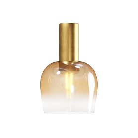 Потолочный светильник Maytoni Smart Casual MOD414CL-01G, арматура золото, плафон стекло янтарное - фото 1