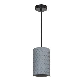 Подвесной светильник Arte Lamp Corsetto A7096SP-1BK, арматура черный, плафон гипс серый - фото 1