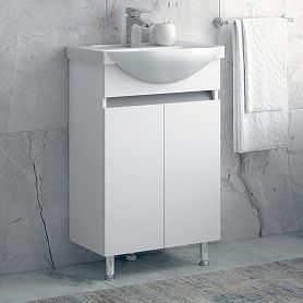 Тумба под раковину Corozo Джуно 50 М, цвет белый - фото 1