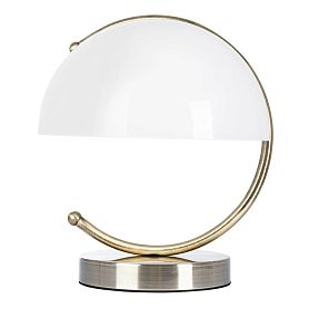 Кабинетная настольная лампа Arte Lamp Banker A5041LT-1AB, арматура античная бронза, плафон стекло белое - фото 1