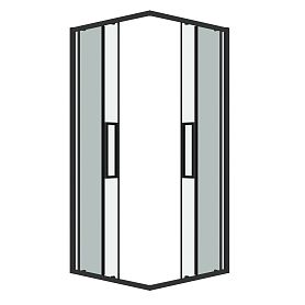 Душевой уголок Grossman Cosmo 300.K33.02.9090.21.00 90х90, стекло прозрачное, профиль черный матовый - фото 1