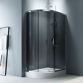 Душевой уголок AM.PM Like W83UG-302U120CG 120x80, стекло тонированное, профиль хром - фото 1