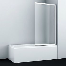 Шторка на ванну WasserKRAFT Main 41S02-100 RM 100x140, правая, стекло матовое, профиль серебристый - фото 1