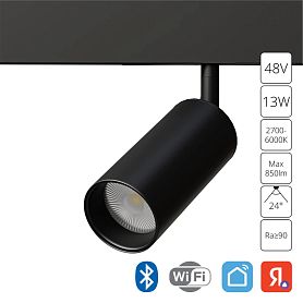 Магнитный трековый светильник Arte Lamp Linea A4691PL-1BK, арматура черная    - фото 1