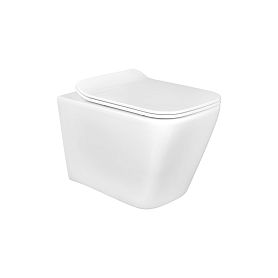 Унитаз Акватек Дельта AQ1911-00 подвесной, безободковый, с сиденьем микролифт, цвет белый - фото 1