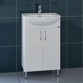 Тумба под раковину Санта Сити 50 напольная, с дверцами, цвет белый - фото 1