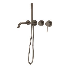 Смеситель Vincea Groove VBTW-4G1BN для ванны с душем, встраиваемый, цвет брашированный никель - фото 1