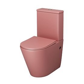 Унитаз Grossman Color GR-4480 PIMS напольный, безободковый, с сиденьем микролифт, цвет розовый матовый - фото 1