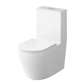 Унитаз-моноблок AM.PM Func C8F8900SC напольный, безободковый, с сиденьем микролифт, цвет белый - фото 1