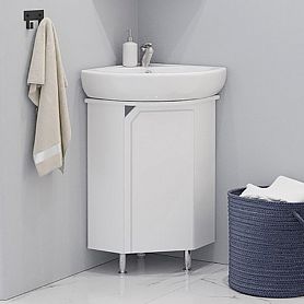 Тумба под раковину Corozo Сириус 40, угловая, цвет белый - фото 1
