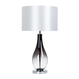Декоративная настольная лампа Arte Lamp Naos A5043LT-1BK, арматура черная, плафон ткань белая - фото 1