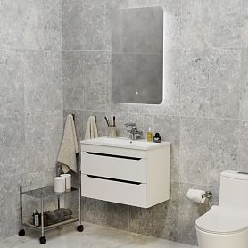 Мебель для ванной Mixline Лайн 70, подвесная, с 2 ящиками, цвет белый - фото 1