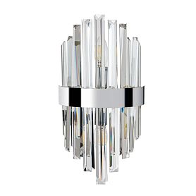 Настенный светильник Arte Lamp Fedelta A1068AP-2CC, арматура хром, плафон хрусталь прозрачный - фото 1