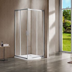 Душевой уголок Vincea Garda VSS-1G 100x90, стекло прозрачное, профиль хром - фото 1