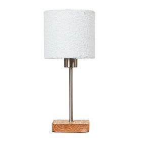Декоративная настольная лампа Arte Lamp Charlie A5071LT-1SS, арматура матовое серебро, плафон ткань белая - фото 1