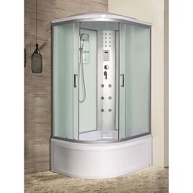 Душевая кабина River Dunay XL 100/80/44 MT R 100x80, правая, стекло матовое, профиль хром матовый, с гидромассажем - фото 1
