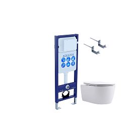 Комплект Акватек Европа New 017 : Инсталляция Standart INS-0000017 + Унитаз Европа AQ1106L-00 белый - фото 1