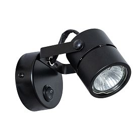 Спот Arte Lamp Mizar A1311AP-1BK, арматура черная, плафон металл черный - фото 1