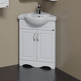 Тумба под раковину Санта Аврора 60 напольная, угловая, цвет белый - фото 1