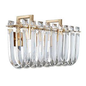 Настенный светильник Arte Lamp Mayotte A1071AP-2PB, арматура полированная медь, плафон хрусталь прозрачный - фото 1