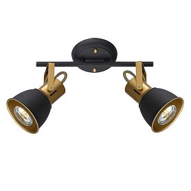 Спот Arte Lamp Jovi A1677PL-2GO, арматура золото, плафон металл черный - фото 1