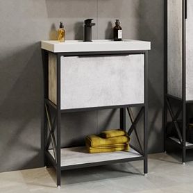 Тумба Mixline Бруклин 60, под раковиной Фэст, цвет бетон - фото 1